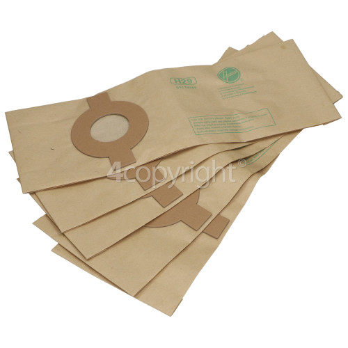 Hoover PU F3890 011 H29 Paper Bags (Pack Of 5)