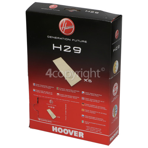 Hoover F2544 H29 Paper Bags (Pack Of 5)