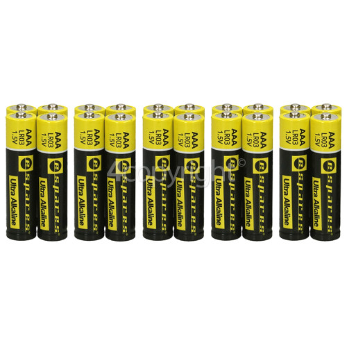 No Brand eSpares Ultra Alkaline AAA/LR03 Batteries - Pack Of 20