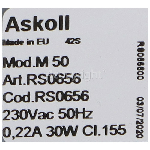 Drain Pump Assembly : Askoll M221 Art. 296021 ( 292123 ) Compatible With EBS826/0108 957161 30W