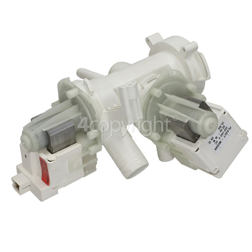 Fagor 2FU-3611IT Double Drain Pump & Housing Assembly : 1 Plaset M2886 16w & 1 Plaset M2884 25w