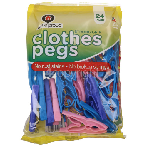 Ecoforce Recycled Clothes Pegs (Pack Of 24)