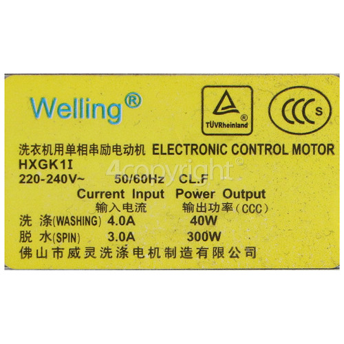 Samsung P1453 Motor : Welling HXGK1I 220-240V