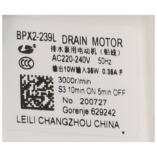 Hisense Drain Pump (round Top, Screw On ) : Leili Changzhou BPX2-239L 35w