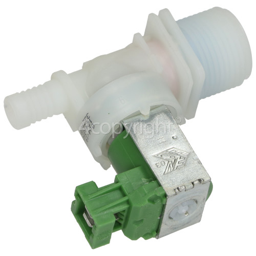 Kuppersbusch IW1208.OW Cold Water Single Inlet Solenoid Valve : 180Deg. With Protected Tag Fitting & 12 Bore Outlet