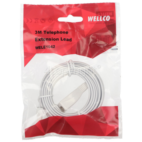 Wellco 3m Telephone Extension Lead