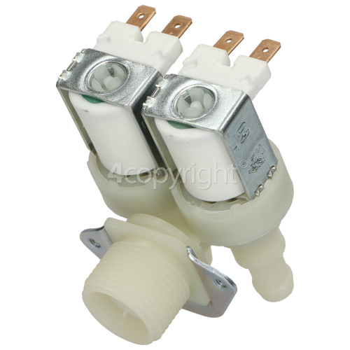 Zanussi Cold Water Double Solenoid Inlet Valve : 90Deg. With 12 Bore Outlets