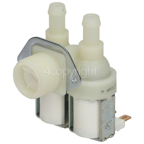 Zanussi Cold Water Double Solenoid Inlet Valve : 90Deg. With 12 Bore Outlets