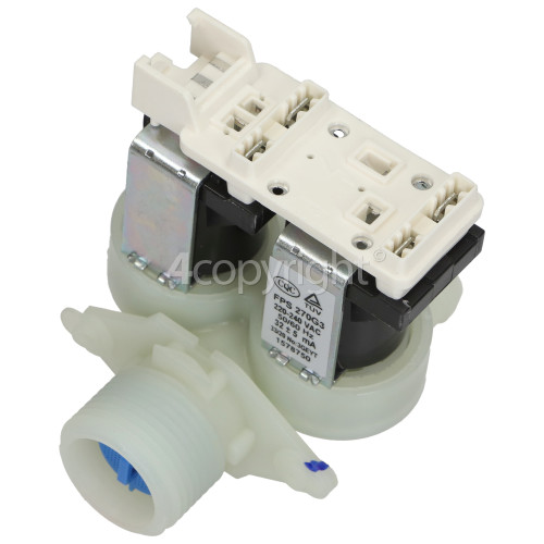 Hisense WFP8014V Double Solenoid Inlet Valve : CQC, FPS270G3 180Deg. With 11mm Outlets