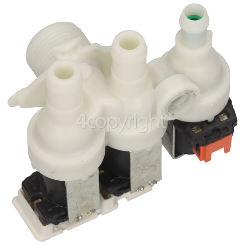 Bauknecht Cold Water Triple Solenoid Inlet Valve : 90Deg.