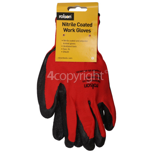 Rolson Latex Coated Work Gloves (Large)