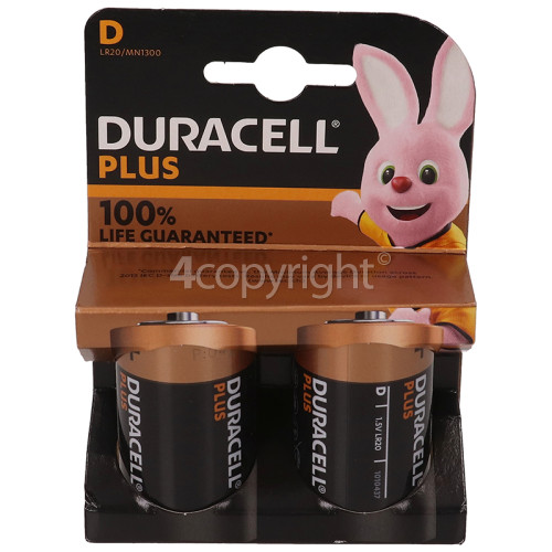 Duracell D Batteries (Pack 2) Single Card