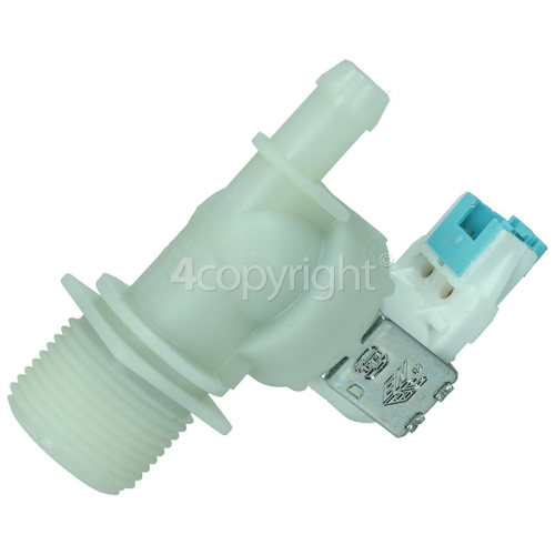 Indesit Cold Water Single Inlet Solenoid Valve : 180Deg, With Protected (push) Connector
