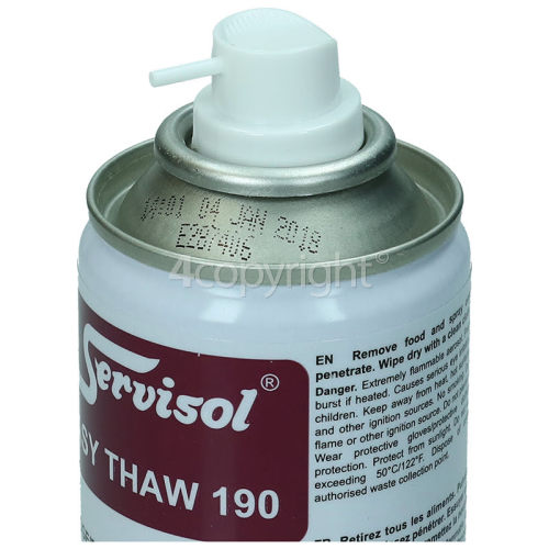 Servisol Easy Thaw 190 Fridge / Freezer Defroster / De-icer