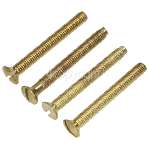 Wellco 38mm Brass Plated Screws (Pack Of 4)