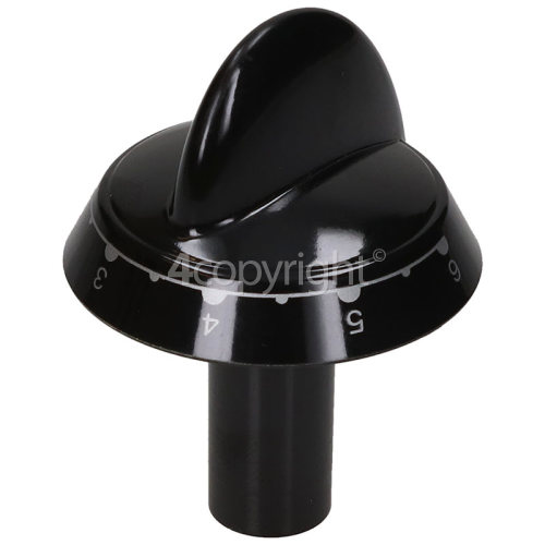 Hotpoint EW86X Hob Hotplate Control Knob - Black