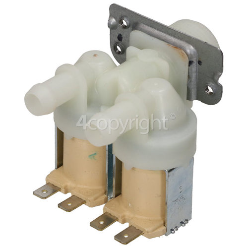 LG WD1045FH Cold Water Double Solenoid Inlet Valve : 180deg. With 12 Bore Outlets