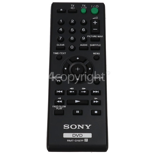 Sony RMT-D197P DVD Remote Control