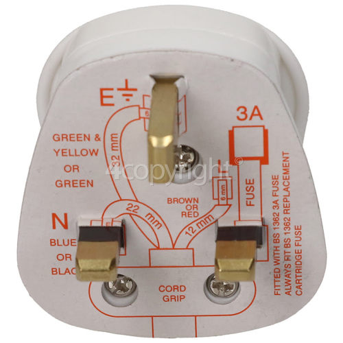 Wellco 3A Fused Mains Plug