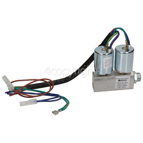 Rangemaster 91930 PROFESSIONAL PLUS 90 NG BLACK Double Solenoid Valve