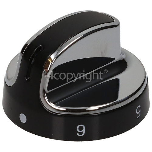 Belling Hob Control Knob Black / Chrome www.bellingspares.co.uk
