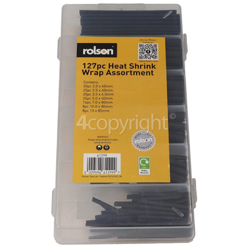 Rolson 127 Piece Assorted Heat Shrink Wrap Kit