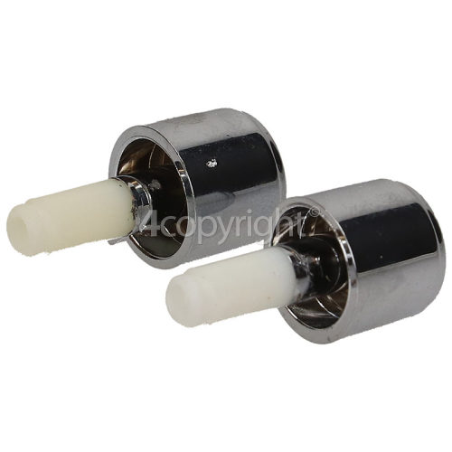 Rangemaster 7997 110 DF NG silver/chrome Timer Control Knobs (Pack Of 2)