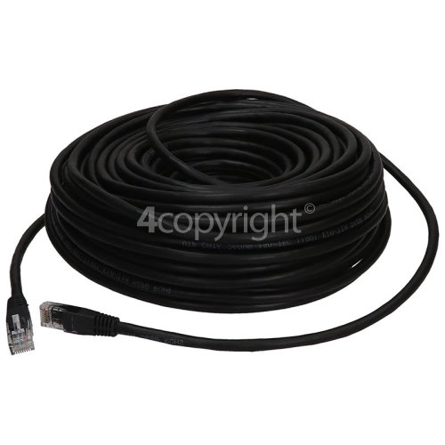 CAT6 RJ45 Patch Lead: Black: 30m