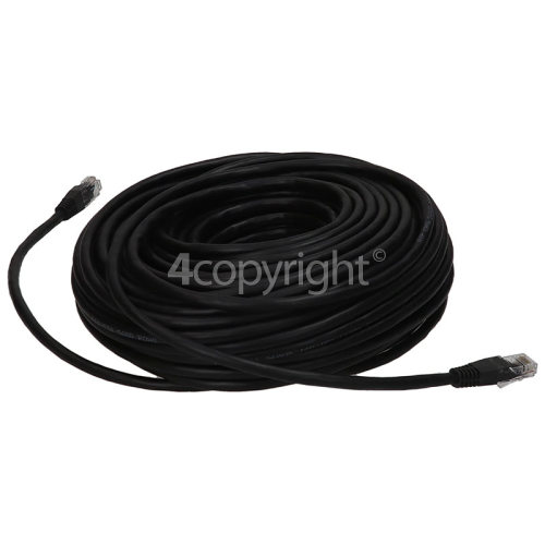 CAT6 RJ45 Patch Lead: Black: 30m