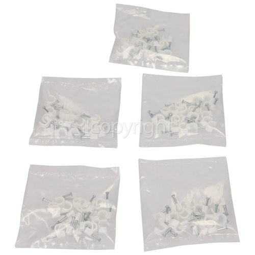 Wellco Pack Of 100 Co-Axial Cable Clips