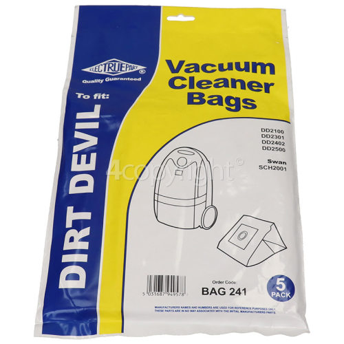 Dirt Devil DD Dust Bag (Pack Of 5) - BAG241