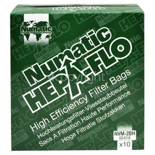 Numatic NVM-2BH 3 Layer Vacuum Hepaflo Filter Dust Bag (Box Of 10)