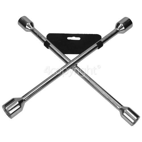 Rolson 4 Way Wheel Nut Spanner / Brace - 350MM : Car. Van, Etc.