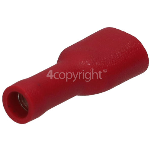 6.3mm Red Fully Insulated Female Push-On - Pack Of 100