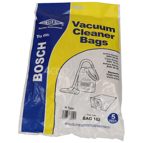 Siemens H Type Dust Bag (Pack Of 5) - BAG162