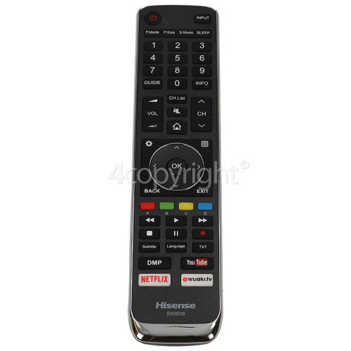 Hisense EN3D39 TV Remote Control