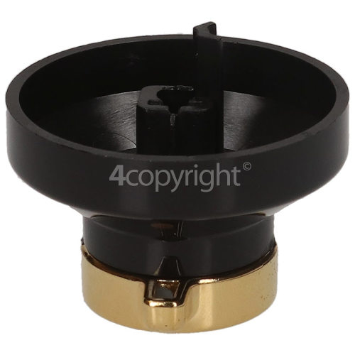 Stoves Hob Gas Control Knob Black/Gold stovesspares.co.uk