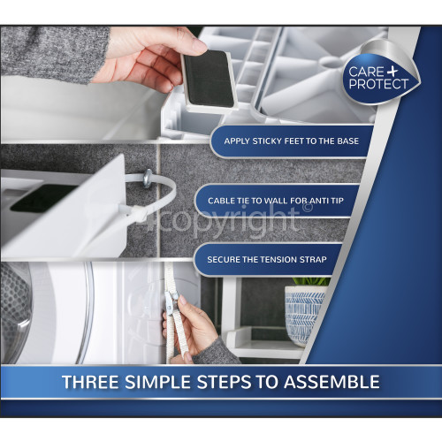 Care+Protect Universal Washing Machine & Tumble Dryer Stacking Kit With Sliding Shelf