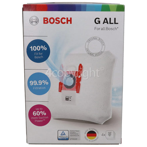 Bosch BBZ52AFG1 Synthetic Vacuum Dust Bag (Type G) - Pack Of 4