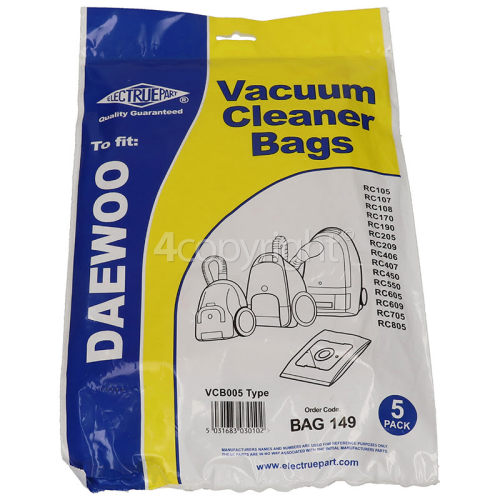 Weltstar VCB005 Dust Bag (Pack Of 5) - BAG149