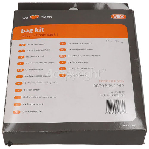 Vax Dust Bag (Pack Of 10)