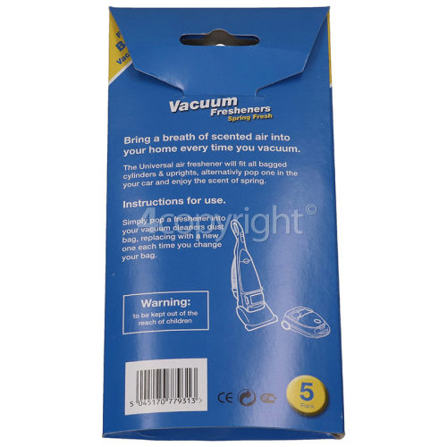 Universal Vacuum Cleaner Air Freshener ; Spring Fresh Fragrance Box Of