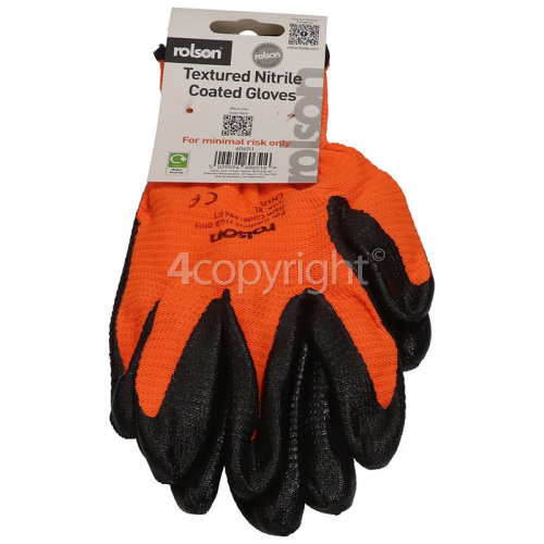 Rolson Textured Nitrile Coated Work Gloves (Large)