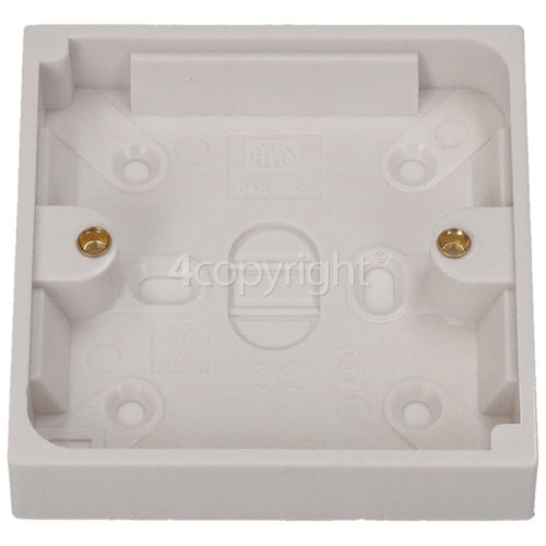 Wellco Single 20mm Pattress Box