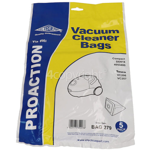 Aldi VC Dust Bag (Pack Of 5) - BAG279