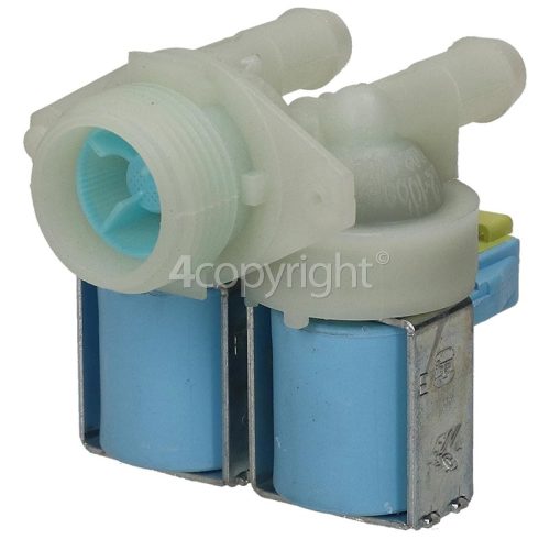 Schaub Lorenz Cold Water Double Solenoid Inlet Valve : 180Deg. With 12 Bore Outlets & Protected (push) Connectors