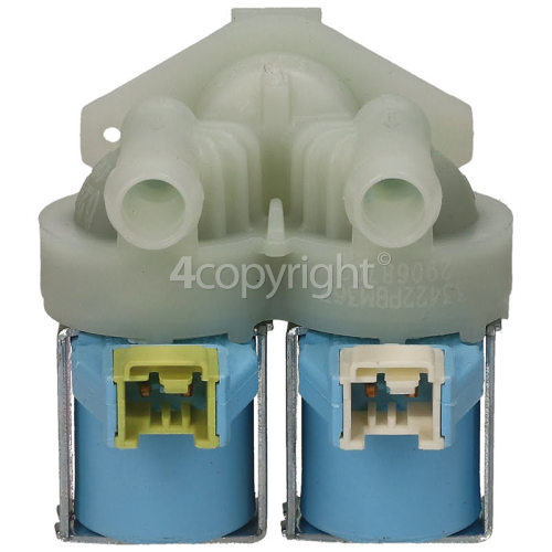 Schaub Lorenz Cold Water Double Solenoid Inlet Valve : 180Deg. With 12 Bore Outlets & Protected (push) Connectors