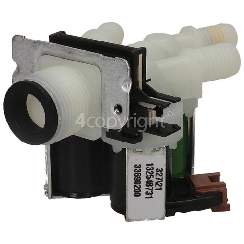 AEG Cold Water Triple Solenoid Inlet Valve : 180Deg. With Protected (push) Connectors