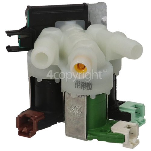 AEG Cold Water Triple Solenoid Inlet Valve : 180Deg. With Protected (push) Connectors