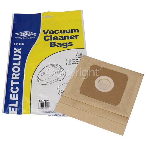 Sanyo E62 & U62 Dust Bag (Pack Of 5)